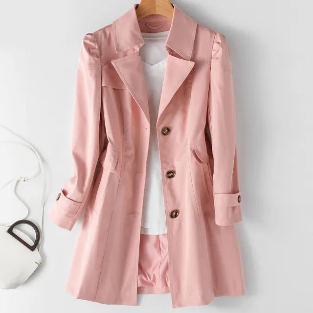 Mila - Trench-coat stylé longueur cheville pour femmes au printemps
