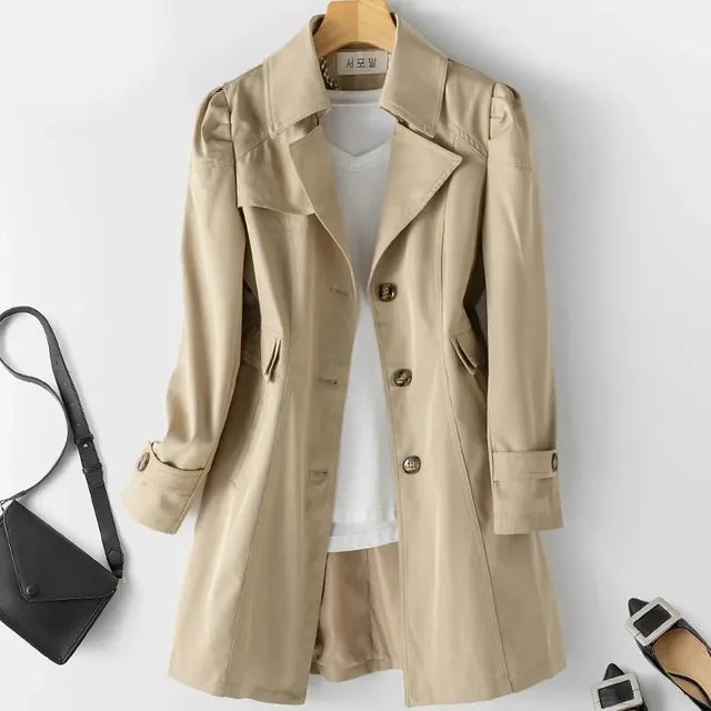 Mila - Trench-coat stylé longueur cheville pour femmes au printemps
