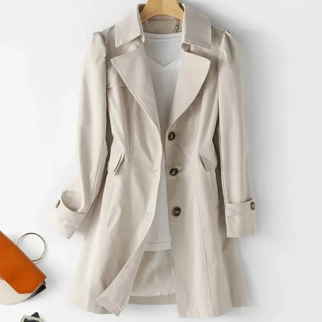 Mila - Trench-coat stylé longueur cheville pour femmes au printemps