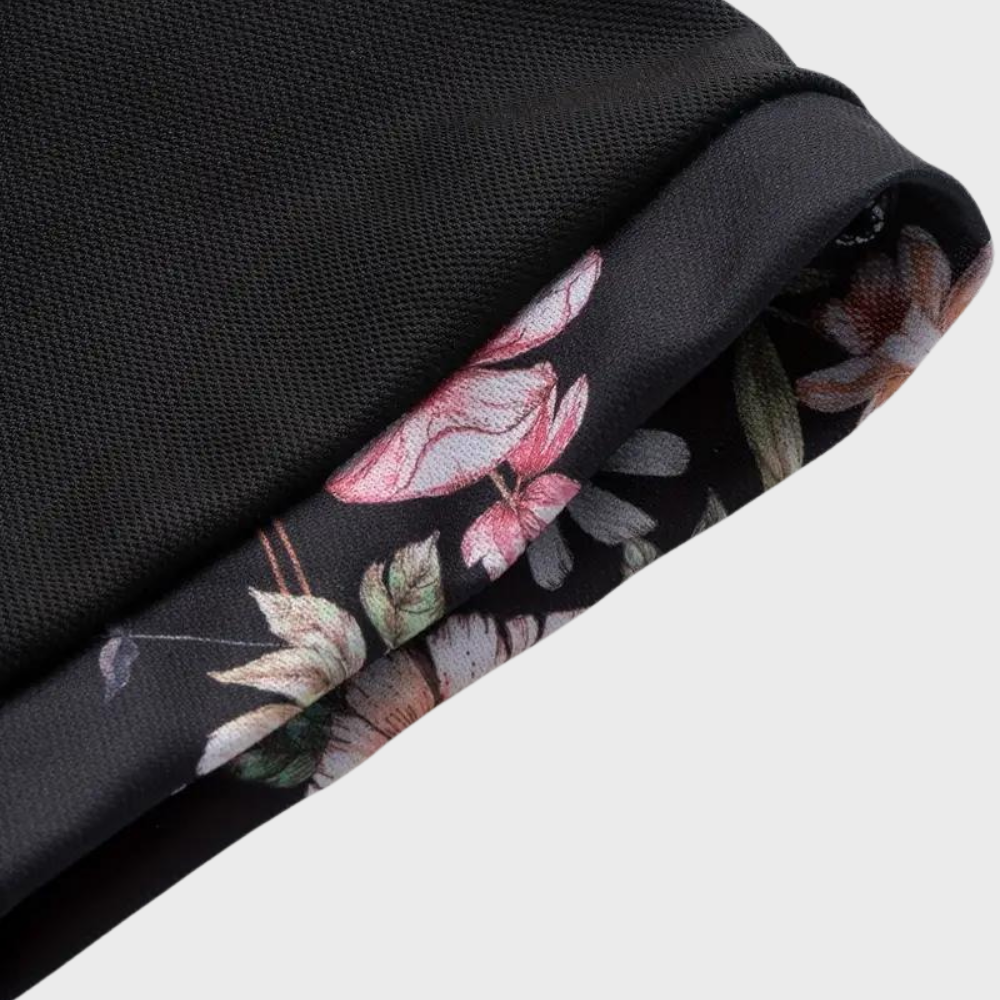 Stef Chemise à col polo pour hommes avec un imprimé floral élégant pour une allure raffinée.