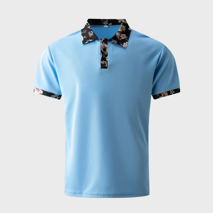 Stef Chemise à col polo pour hommes avec un imprimé floral élégant pour une allure raffinée.