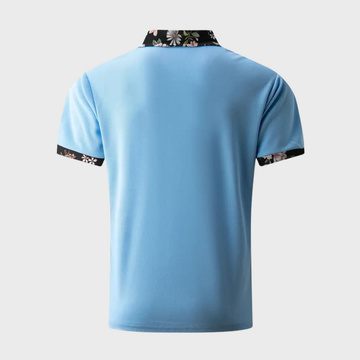 Stef Chemise à col polo pour hommes avec un imprimé floral élégant pour une allure raffinée.