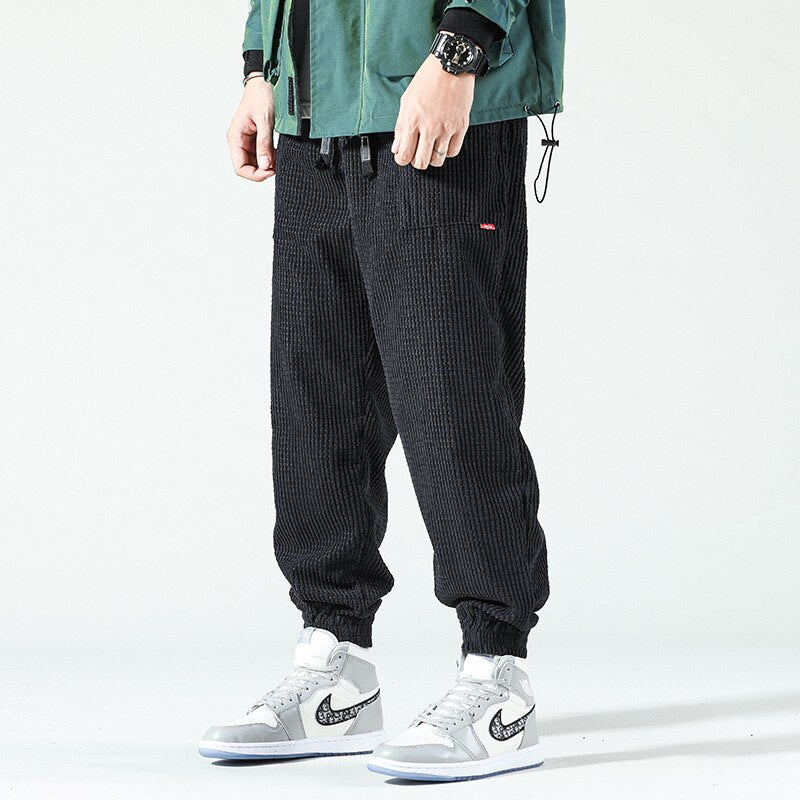 Pantalon de jogging élégant en velours côtelé pour hommes - Pantalon de détente confortable et élégant