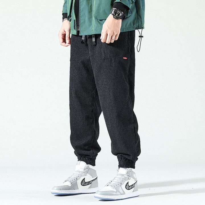 Pantalon de jogging élégant en velours côtelé pour hommes - Pantalon de détente confortable et élégant