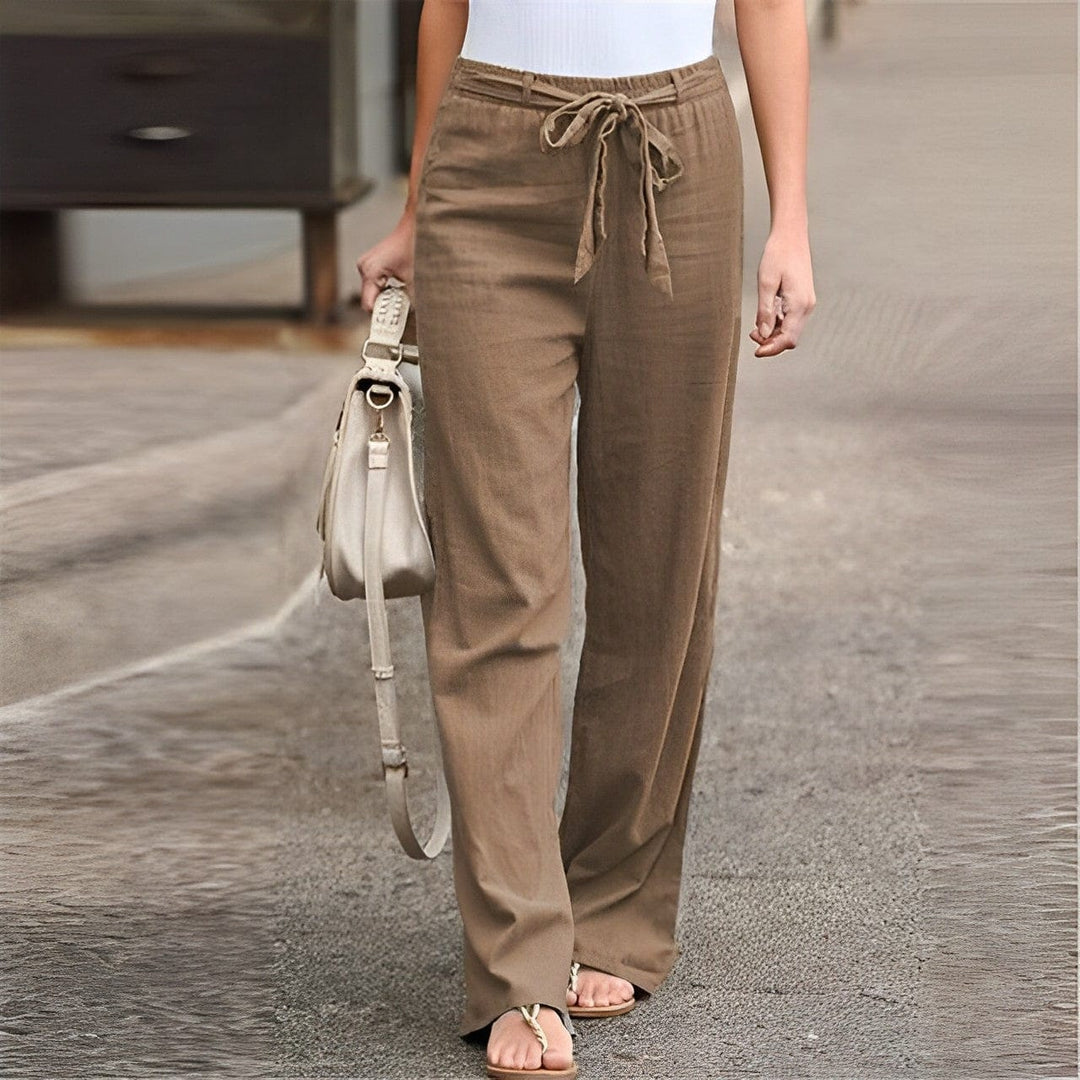 Pantalon en lin pour femmes : Élégance et confort pour un look stylé.