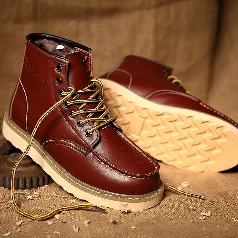 Derk™ Conçu pour le confort : Bottes en cuir pour hommes, élégantes et décontractées.