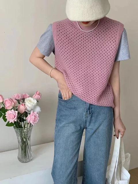 Merci pour votre question ! Voici une version plus attrayante du titre du produit :

Pull en tricot élégant sans doublure avec col rond de Danique