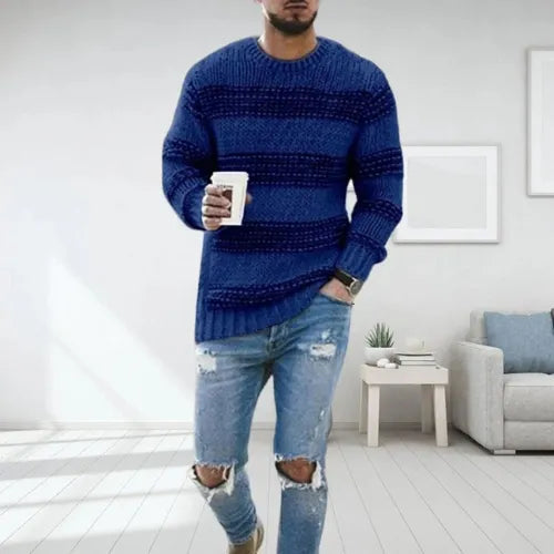Sven™ Pull Rayé Élégant pour Hommes pour un Look Tendance et Confortable