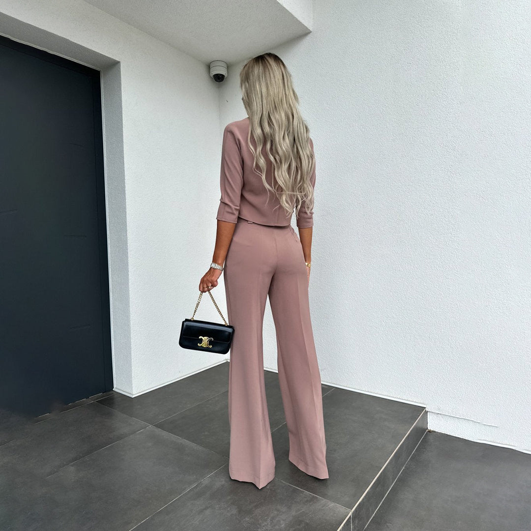 FIONA - Elégant deux-pièces au design tweed stylé