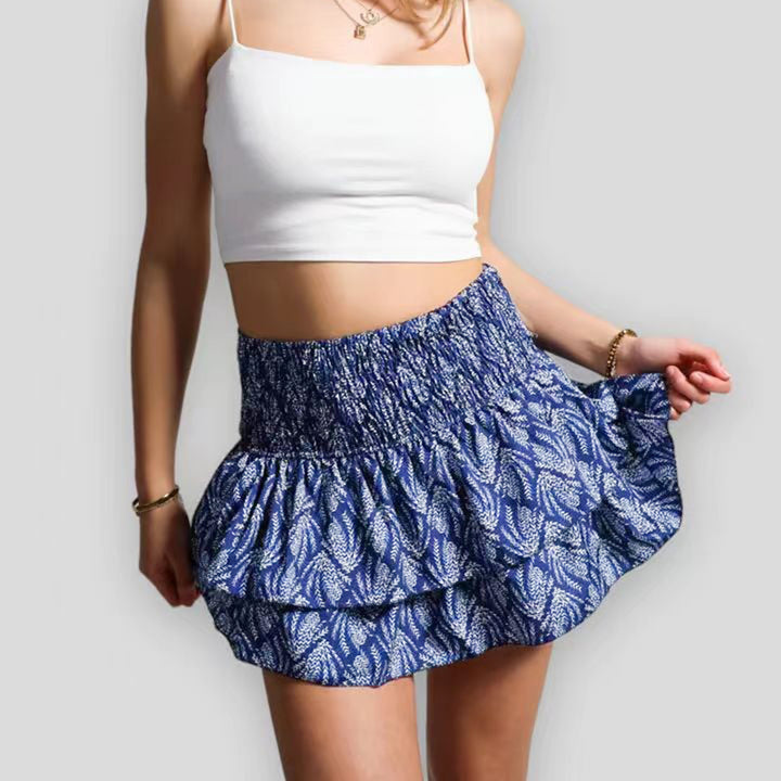 Jupe Boho à Imprimé Élégant pour un Look Tendance Printemps/Été