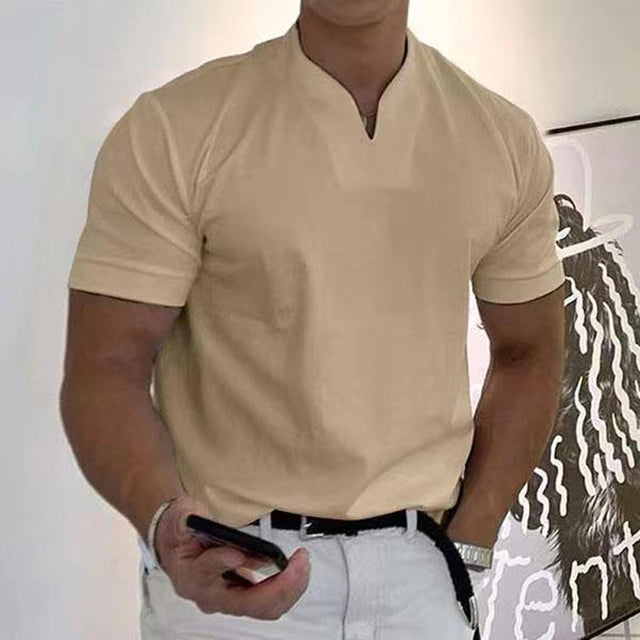 T-shirt à encolure fendue tendance - Chic et Confortable