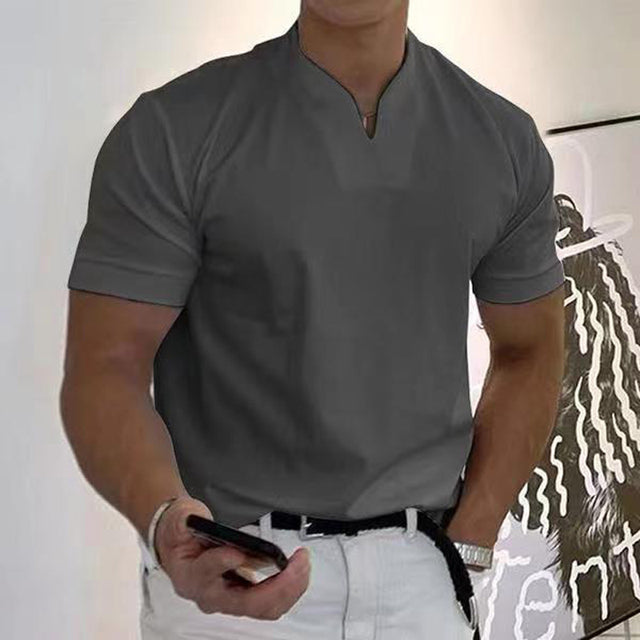 T-shirt à encolure fendue tendance - Chic et Confortable