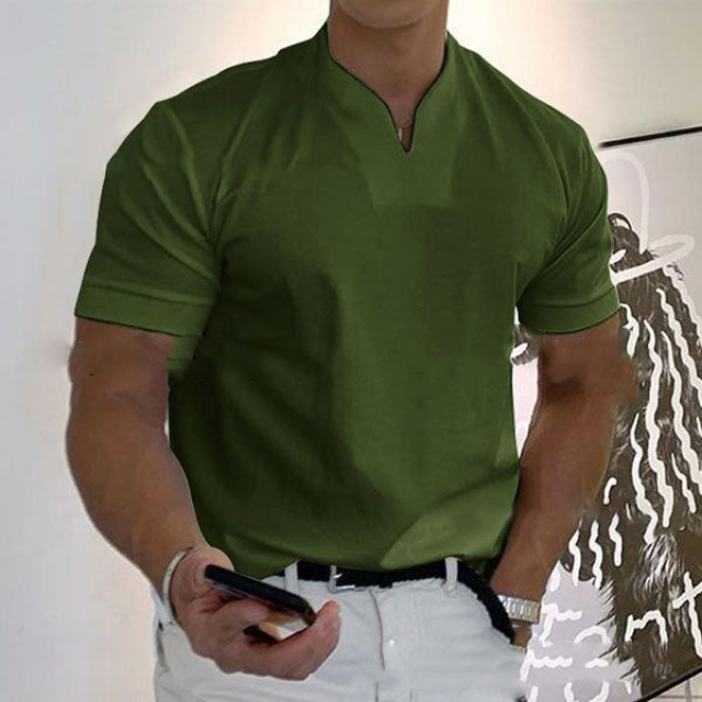 T-shirt à encolure fendue tendance - Chic et Confortable