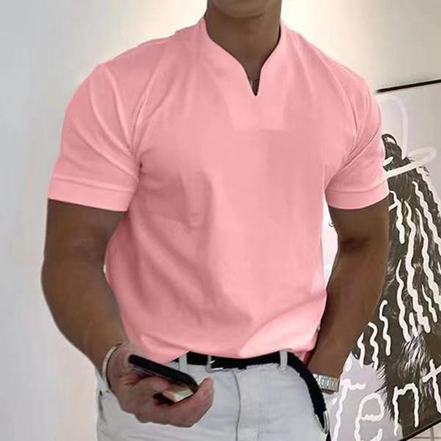 T-shirt à encolure fendue tendance - Chic et Confortable