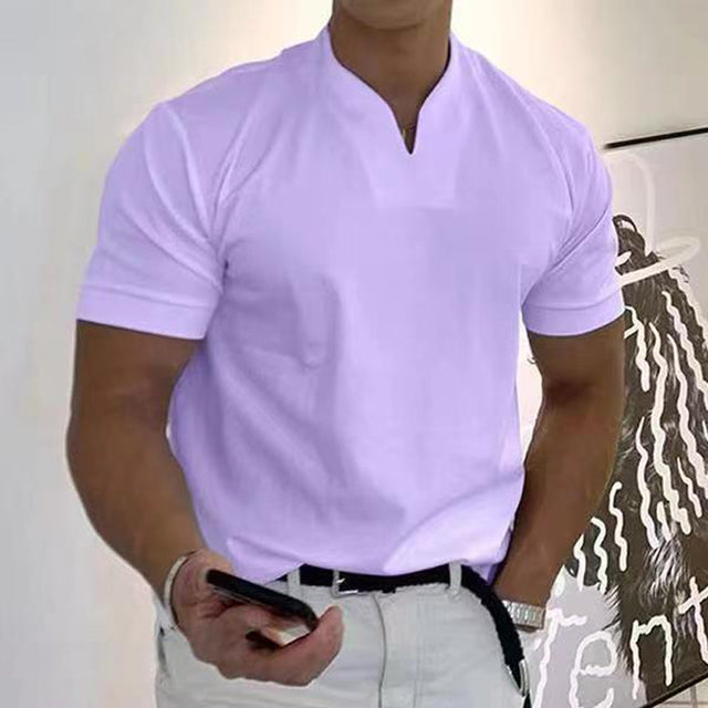 T-shirt à encolure fendue tendance - Chic et Confortable