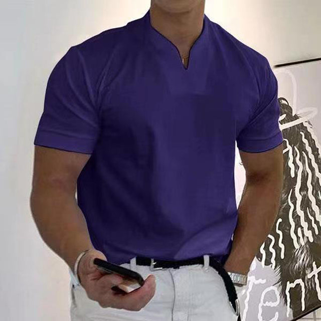 T-shirt à encolure fendue tendance - Chic et Confortable