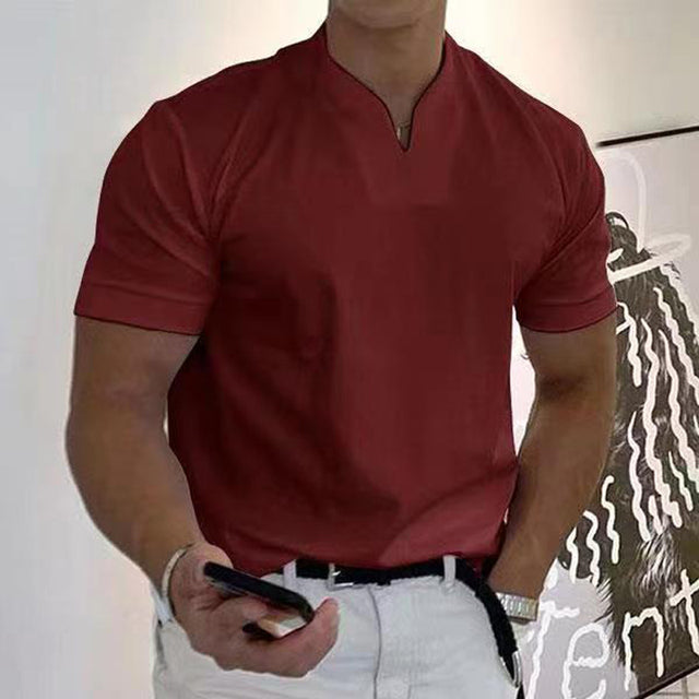 T-shirt à encolure fendue tendance - Chic et Confortable