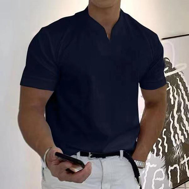 T-shirt à encolure fendue tendance - Chic et Confortable