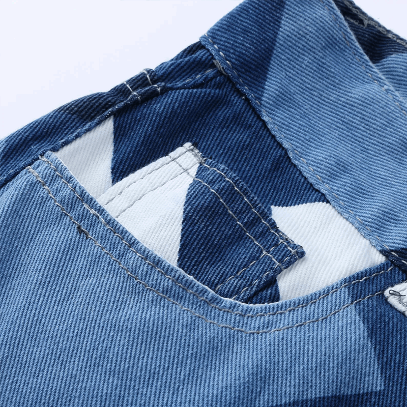 Jeans Évasés Patchwork Tendance - Pantalon Taille Haute Unique pour un Look Stylé