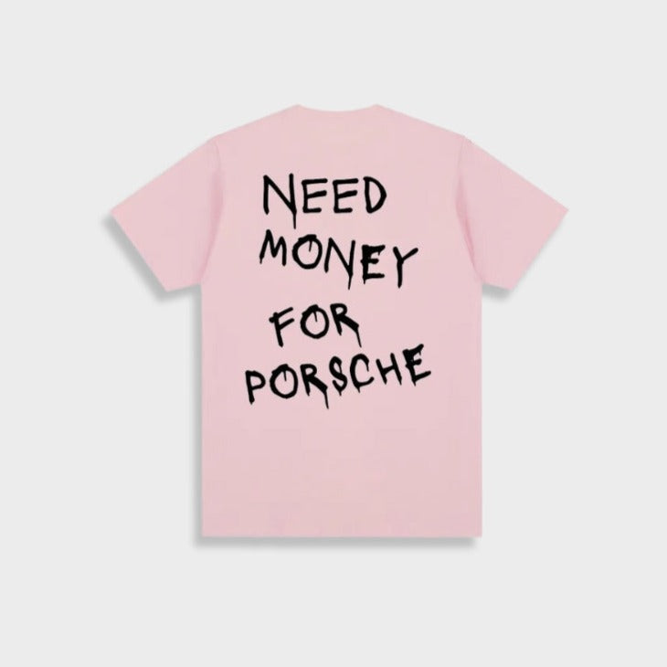 T-shirt unisexe avec impression stylisée "Besoin d'argent pour Porsche" - Confortable et à la mode