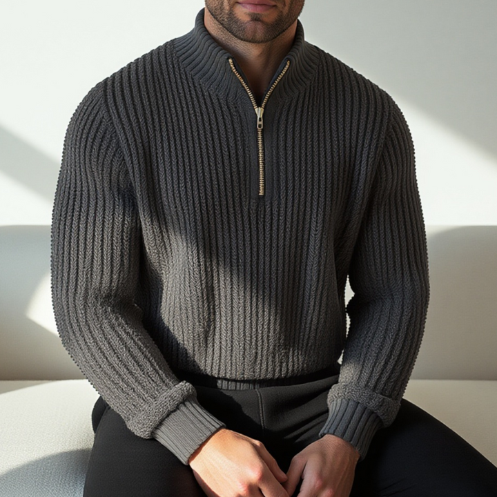 Luke™ Pull léger zippé pour un confort quotidien élégant