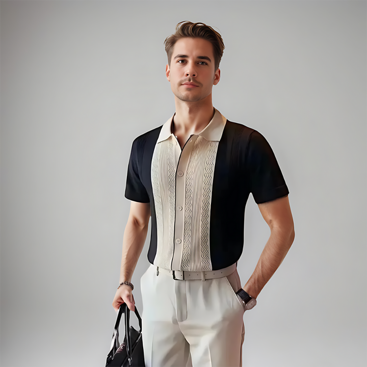 Hémis de Luxe Alberto pour Hommes à Manches Courtes : Style et Confort Exceptionnels