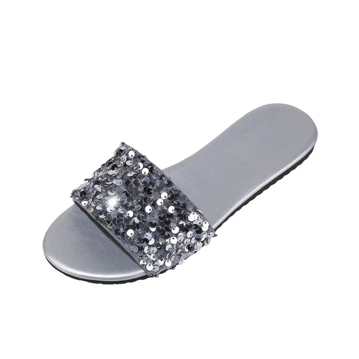 Stella - Tongs élégantes et luxueuses pour femmes, avec des détails scintillants, parfaites pour la plage !