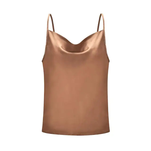 Romilly - Débardeur spaghetti en satin élégant pour femmes pour un look stylé