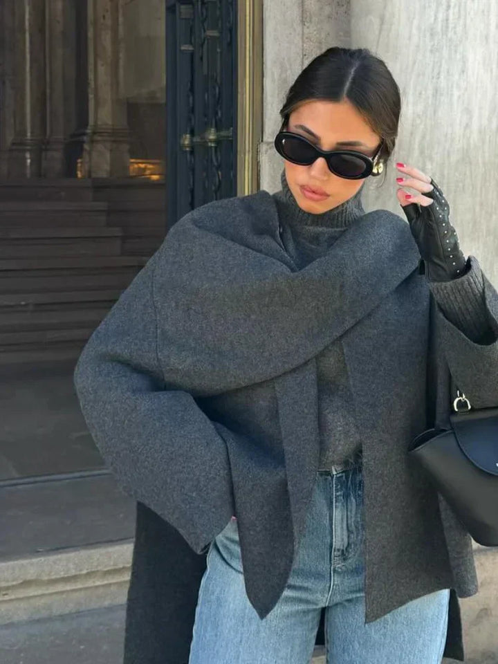 Amelie™ - manteau cape en laine