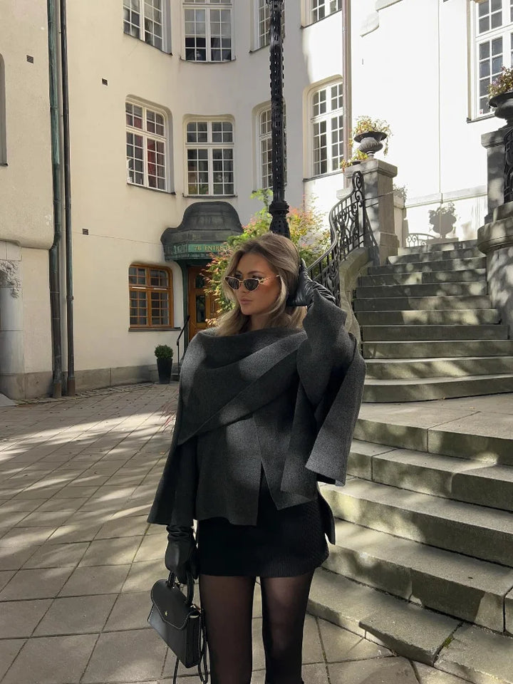 Amelie™ - manteau cape en laine