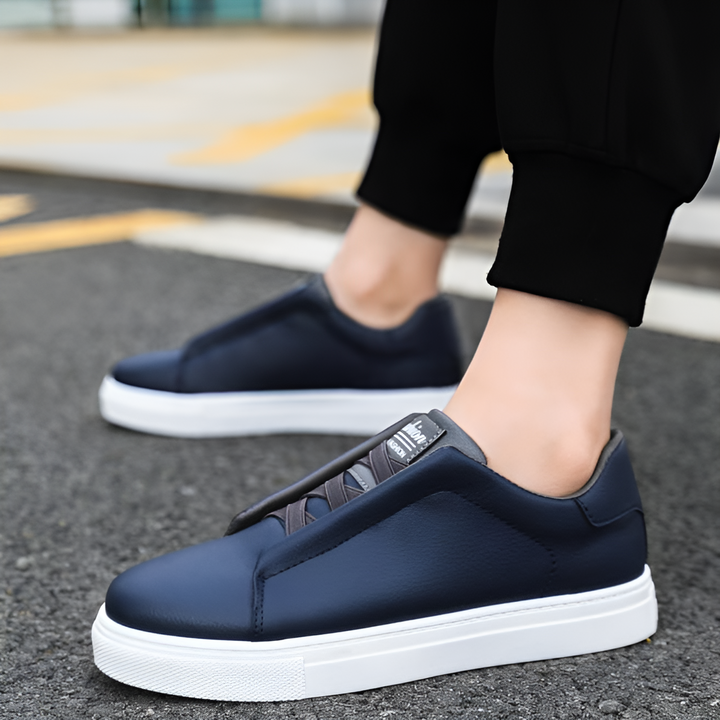 Boaz™ Elegant Luxury Leather Sneakers for a Trendy Look (Baskets en cuir de luxe élégantes pour un look branché)