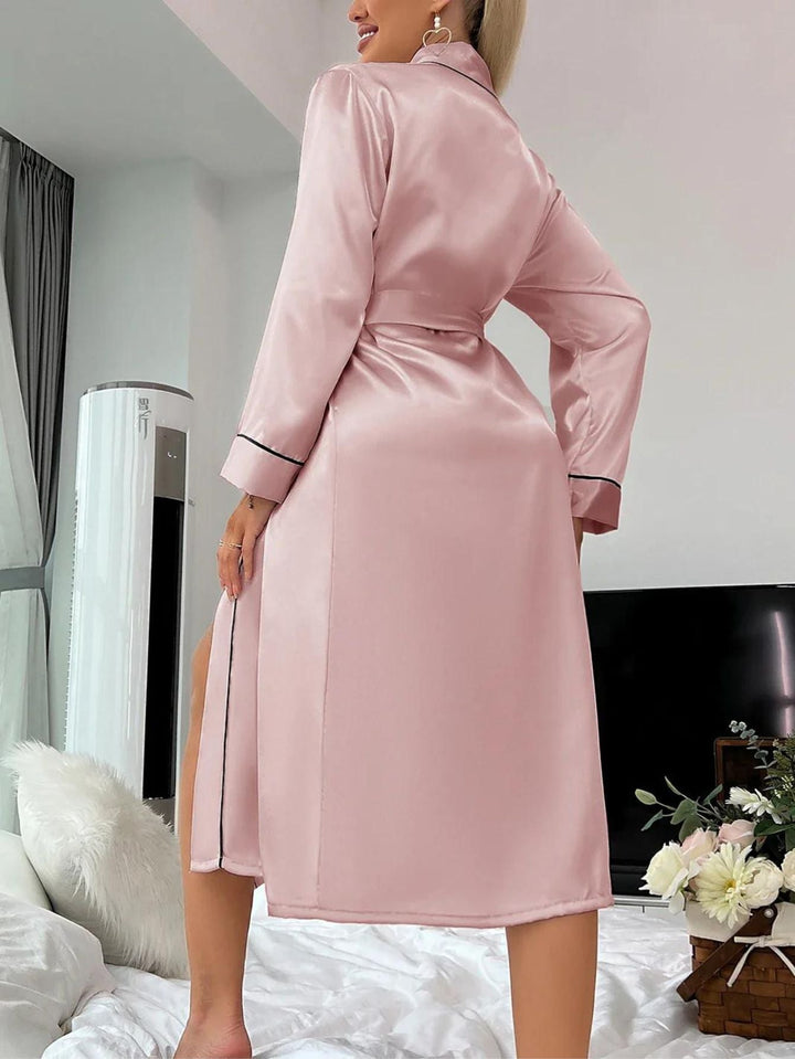 Celeste - Elégante chemise de nuit de printemps en soie douce pour femmes