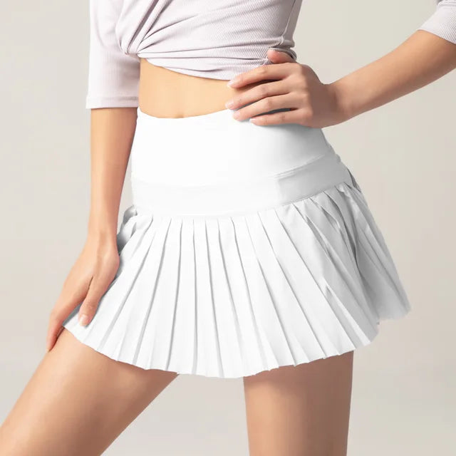 Flor - Jupe Mini Sportive Élégante avec Poche Intérieure Pratique