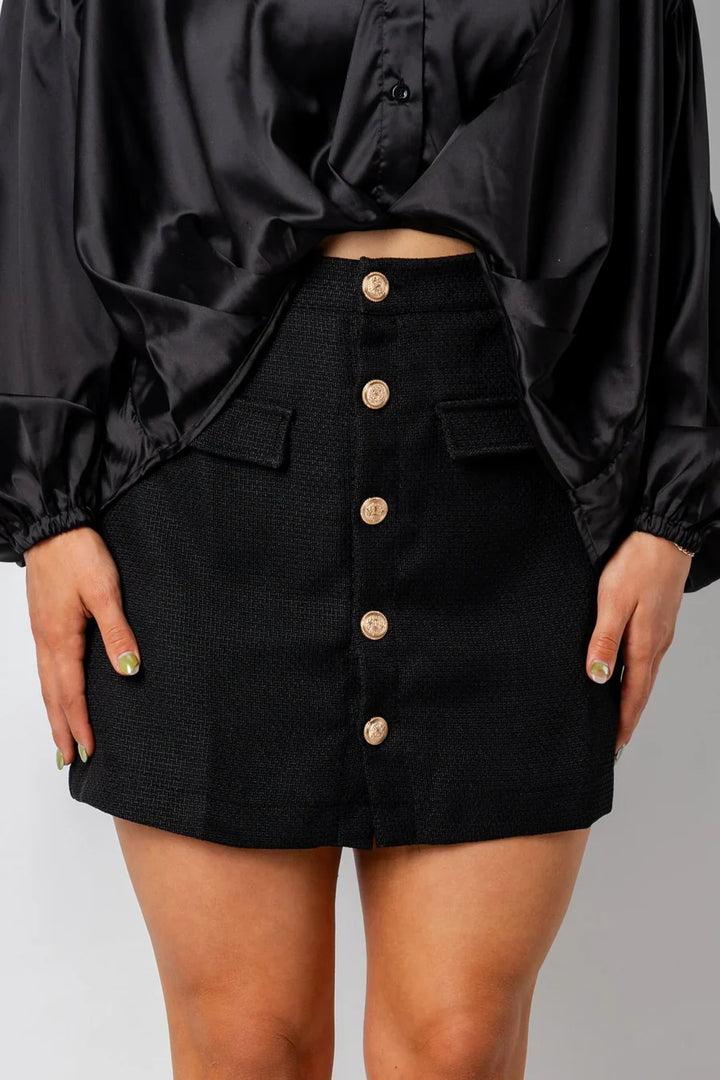 Jupe noire courte élégante pour une allure stylée