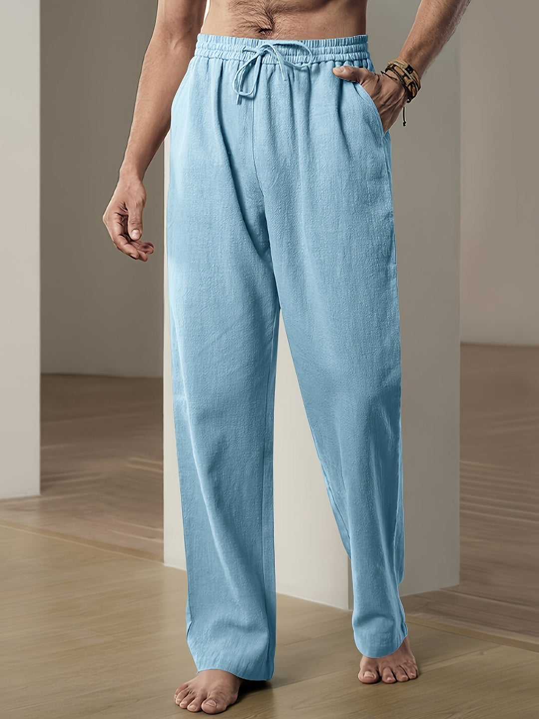 Mateo - Pantalon en lin pour homme Respirant pour un confort et un style ultimes.