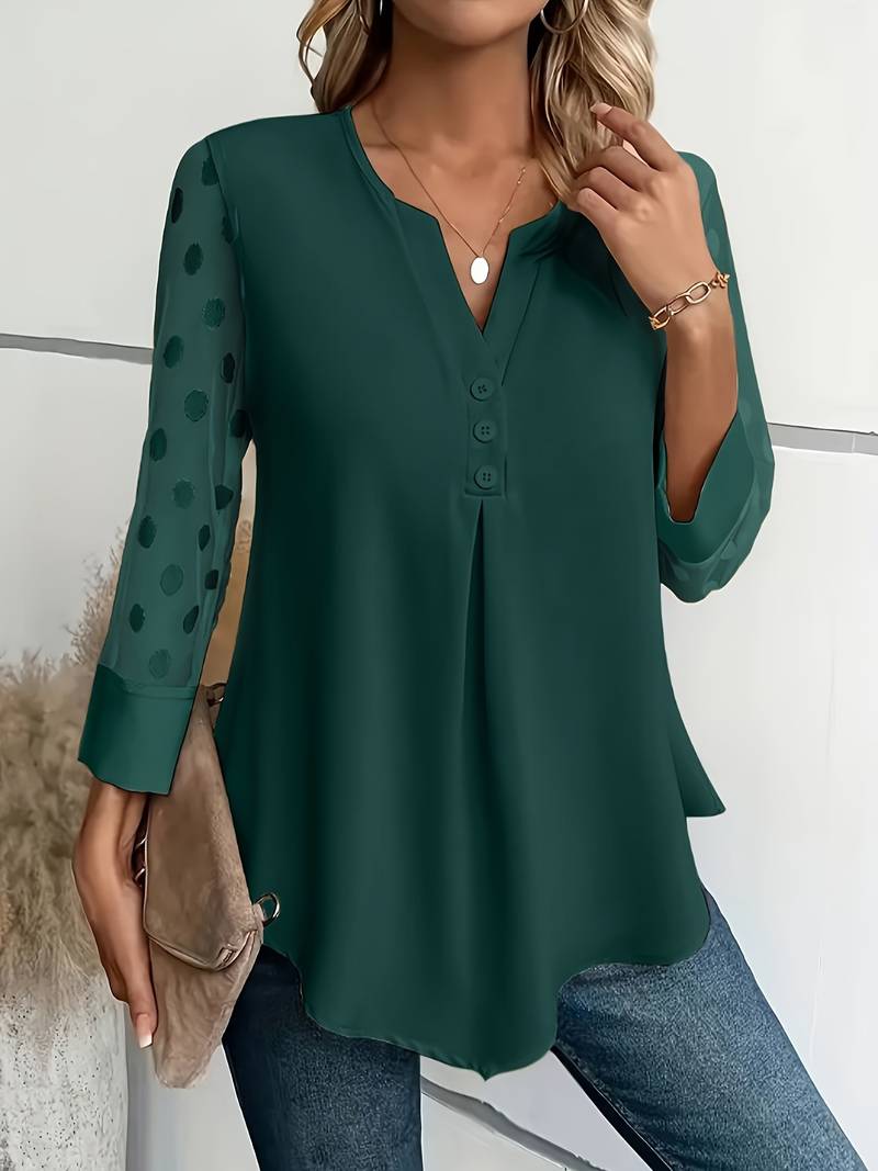 Kariselle | Blouse en maille à manches longues pour femmes - Top luxueux et respirant pour un look élégant