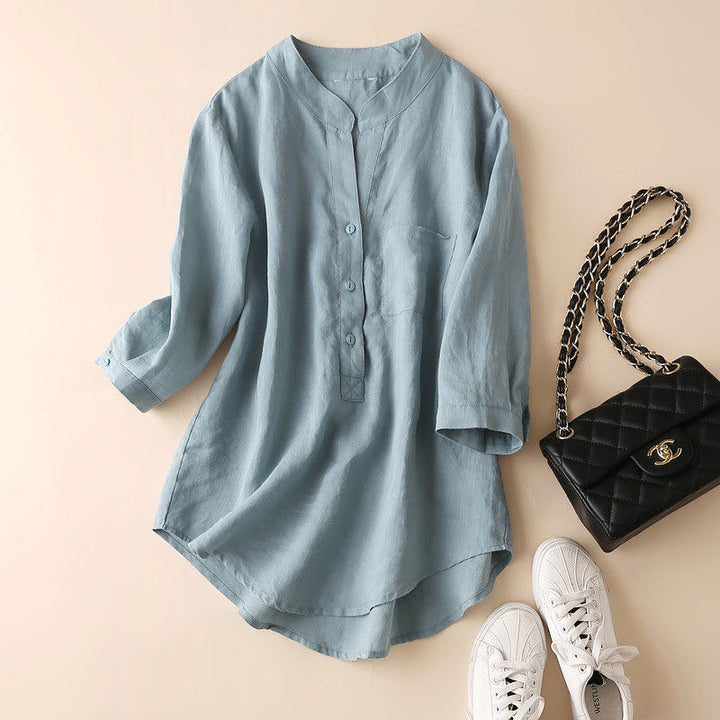 Faerinne | Blouse Élégante pour Femmes en Coton Lin - Légère et Confortable pour un Style Décontracté