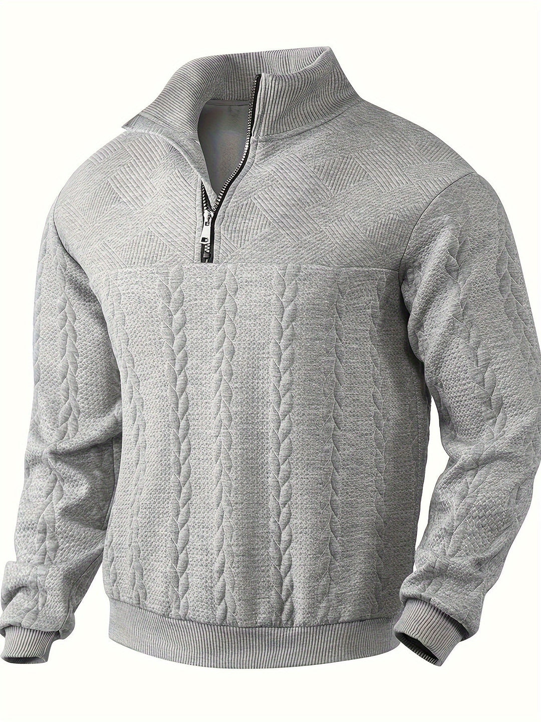 Alain™ - Pull vintage pour homme en cachemire avec fermeture éclair