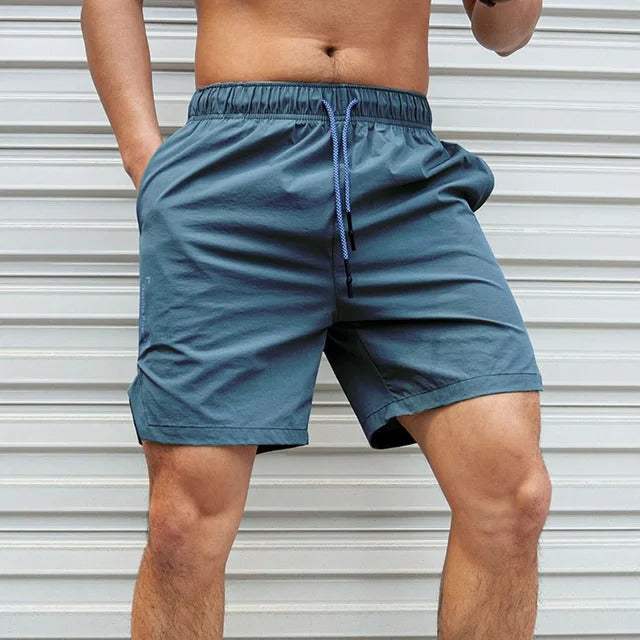 Short casual pour hommes confortables - Léger et coupe décontractée - Taille élastique avec cordon de serrage - Au-dessus du genou