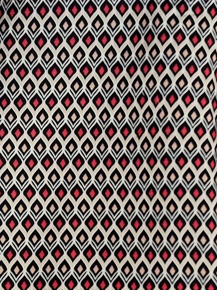 Xhulia Chemise Élégante pour Femmes avec Imprimé Géométrique Abstrait, Fermeture Boutonnée et Design Ample à Manches Longues