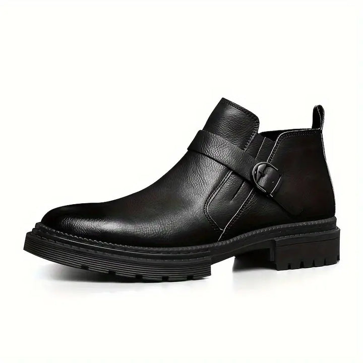 Bottes en cuir pour hommes Fedde™ Élégantes et Classiques avec un détail de boucle chic