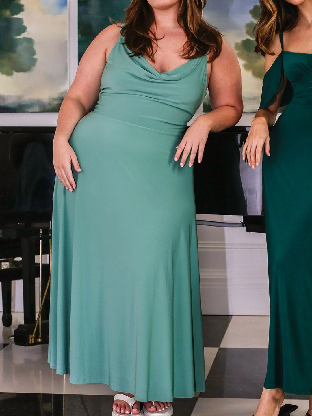 Laurice - Robe Maxi Drapée Élégante pour une Apparence Rafinée