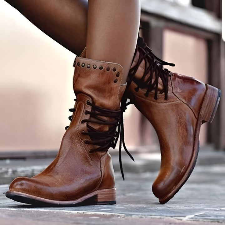 Audrey™ - Bottes en cuir à lacets pour femme