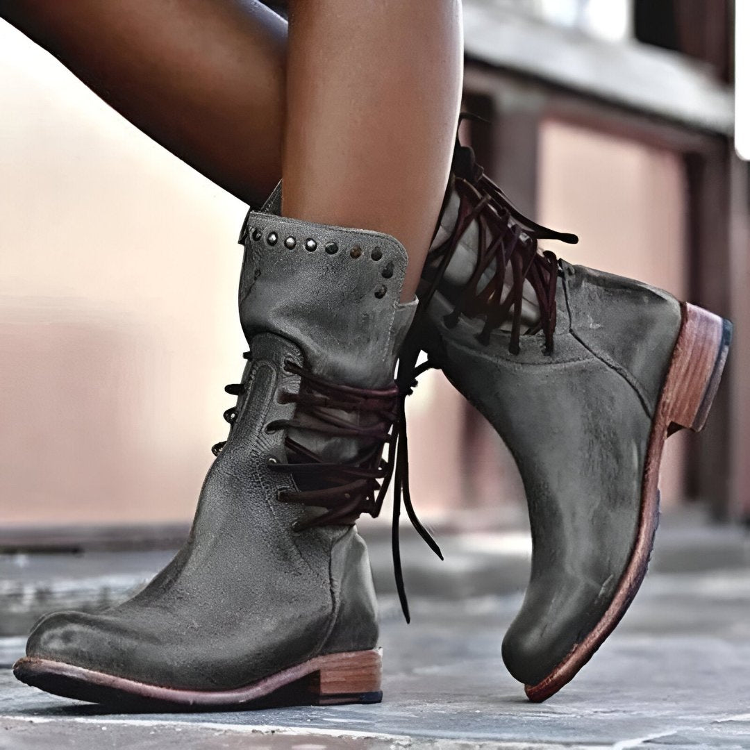 Audrey™ - Bottes en cuir à lacets pour femme
