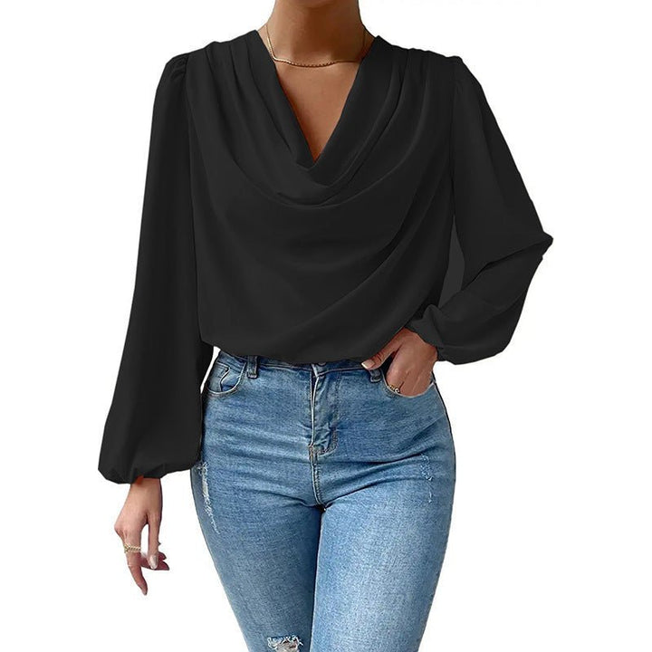 Rio - Blouse femme élégante drapée à manches longues pour un look stylé