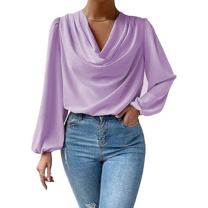 Rio - Blouse femme élégante drapée à manches longues pour un look stylé