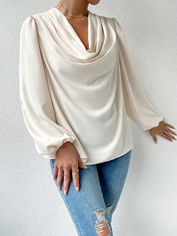 Rio - Blouse femme élégante drapée à manches longues pour un look stylé