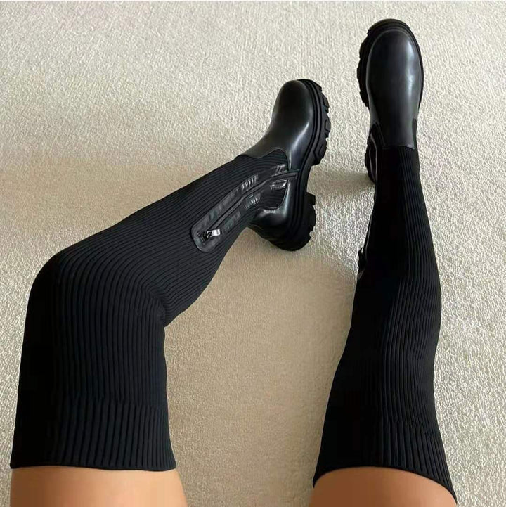 Bottes en Tricot™ | Hautes et Chunky | Élégantes et Confortables pour Chaque Look