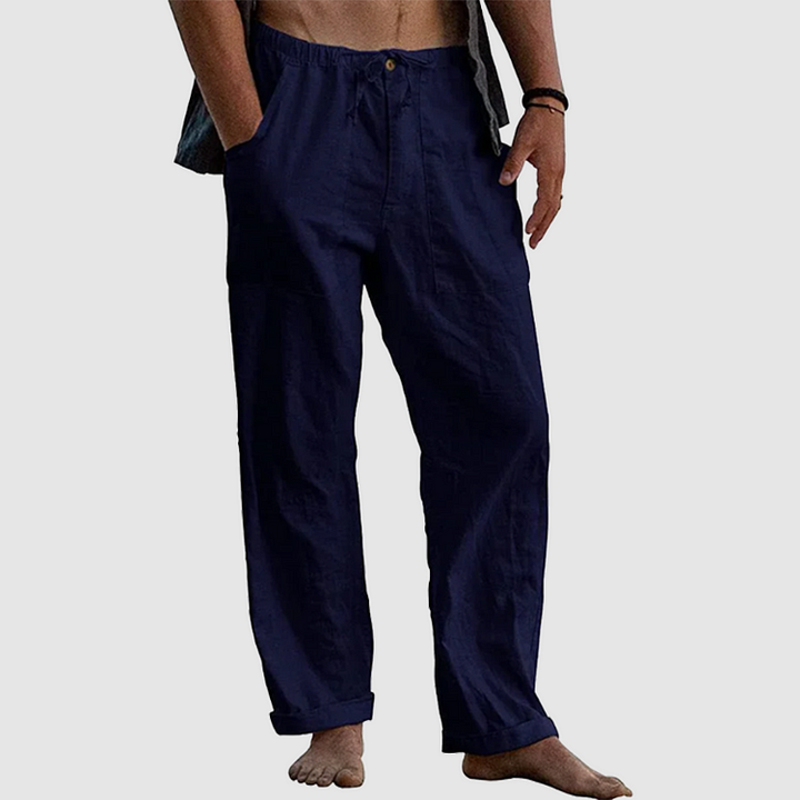 Evano - pantalon en lin pour homme, élégant et décontracté, pour un look stylé et confortable.