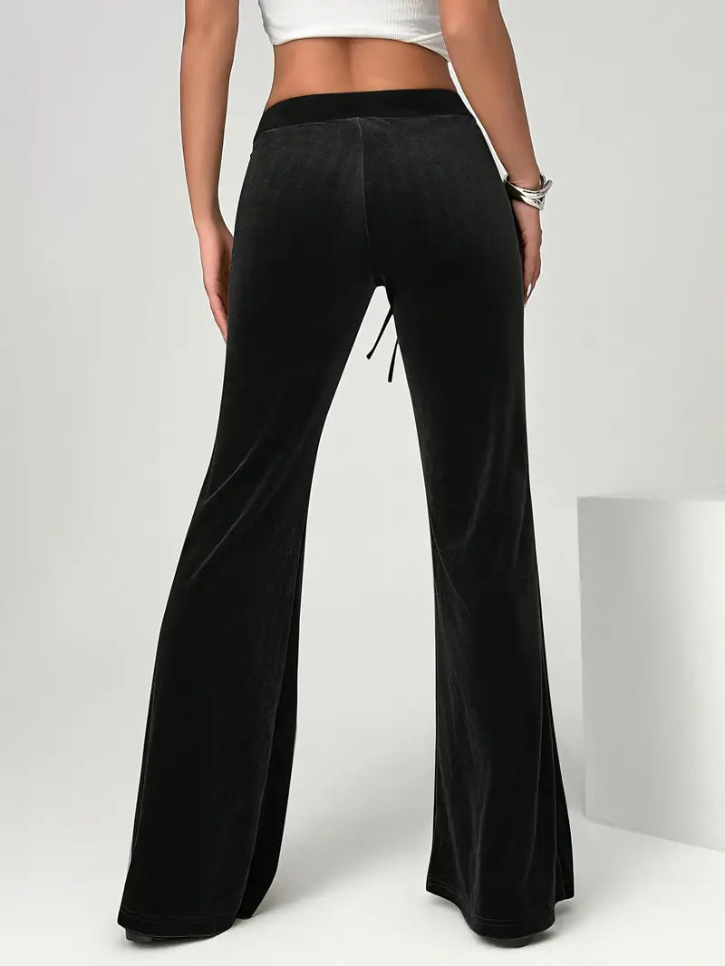 Agatha - Luxueux pantalon large en velours pour femme